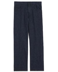 Aspesi - Denim Broek Met Wijde Pijpen - Lyst