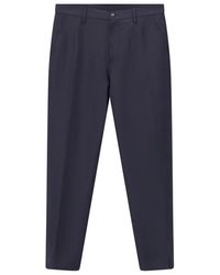 Canali - Broeken ,Blauw ,Wol Slim-Fit Broeken - Lyst
