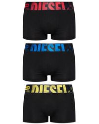DIESEL - Ondergoed ,Zwart ,Katoen Katoenen Boxer Briefs 3-Pack - Lyst