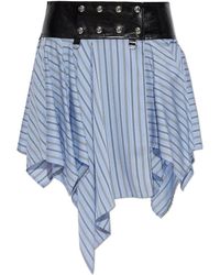 IRO - Rokken ,Blauw ,Nylon Umby Skirt - Lyst