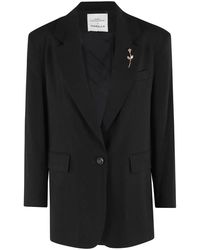 Marella - Zwart Linnen Blend Oversized Blazer - Lyst