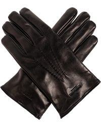 Giorgio Armani - Accessoires ,Zwart ,Leer Leren Handschoenen - Lyst