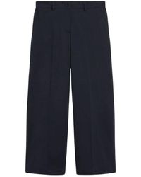 Weekend by Maxmara - Broeken ,Blauw ,Katoen Katoen Elastaan Pantalone Broek - Lyst