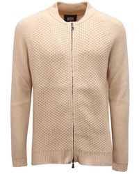 Alpha Studio - Woll-Kaschmir-Cardigan Pullover Sesamo - Lyst