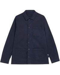 Brooks Brothers - Jassen ,Blauw ,Katoen Garment Dyed Colored Shirt Jacket - Lyst