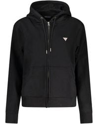 Guess - Sudadera Negra Con Cremallera Para Mujer, Mujer, Talla - Lyst