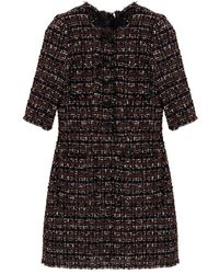 Dolce & Gabbana Tweed Dress - Zwart