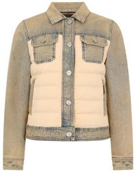 Moorer - Jassen ,Blauw ,Denim Petunia Gewatteerd Denim Jack - Lyst