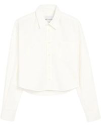 Ami Paris - Overhemden ,Wit ,Katoen Cropped Katoenen Shirt - Lyst