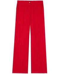 Oltre - Broeken ,Rood ,Polyester Viscose Blend Palazzo Pants - Lyst