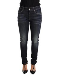 Dolce & Gabbana - Slim Skinny Jeans aus Baumwollstretch in blauer Waschung - Lyst