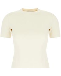 Max Mara - Tops ,Katoen Casual Katoenen T-Shirt Voor Vrouwen - Lyst