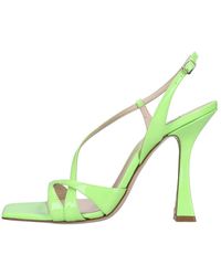 Casadei - Schoenen ,Groen ,Leer Hoge Hak Sandalen - Lyst