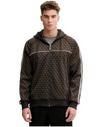 Guess - Gebreide Hoodie Met Patroon - Lyst