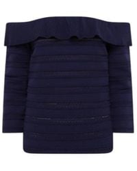 Blugirl Blumarine - Sweater Met Ruches En Blote Schouders - Lyst