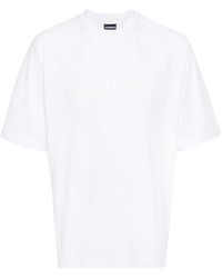 Jacquemus - Magliette typo con stampa logo bianco - Lyst