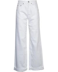 Department 5 - Witte Wide-Leg Jeans Stijlvolle Casual Outfits - Lyst