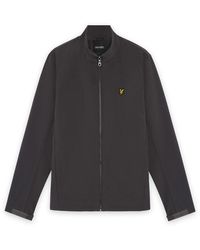Lyle & Scott - Jassen ,Zwart ,Polyester Mesh Back Softshell Funnel Neck Jas - Lyst