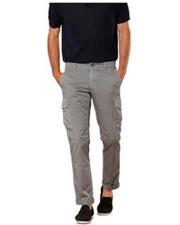 Mason's - Broeken ,Grijs ,Katoen Slim Fit Cargo Broek Grijs As - Lyst