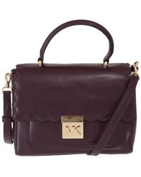 Michael Kors - Elegante schultertasche aus leder mit magnetverschluss - Lyst