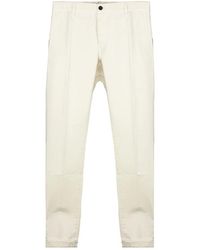 Incotex - Broeken ,Wit ,Katoen Slim Twill Katoenen Broek - Lyst