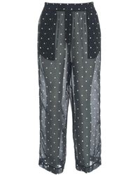 Jucca - Blaue Polka Dot Weitbeinhose - Lyst