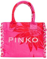 Pinko - Quadratische strand shopper tasche o - Lyst