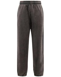 Entire studios - Broeken ,Zwart ,Katoen Elastische Katoenen Joggingbroek Met Tailleband - Lyst