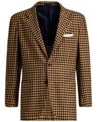 Kiton - Kasjmier Micro-Geruite Blazer - Lyst