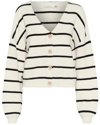 Gestuz - Truien & Vesten ,Katoen Gestreepte Vest Met Pofmouwen - Lyst