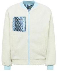 carlo colucci - Fitness ,Polyester Reversible Bomber Teddy Jacket - Lyst