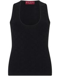 Gucci - Elastic Gg Jacquard Tanktop - Lyst