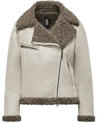 Bomboogie - Metz Shearling Effect Jacket - Lyst