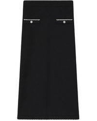 Tory Burch - Wool Scalloped Skirt - Lyst