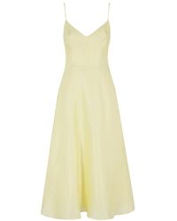 Alberta Ferretti - Triple Organza Midi Jurk - Lyst