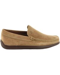 Frau - Blaue Wildleder Mokassins Schuhe - Lyst