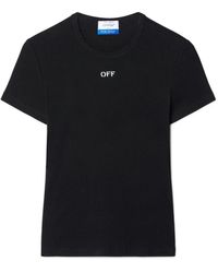 Off-White c/o Virgil Abloh - Off Stamp Rib Basic Tee - Lyst