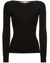 Stella McCartney - Nauwsluitende Geribbelde Top - Lyst