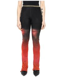 OTTOLINGER - Pantaloni in maglia a rete con stampa viso - Lyst