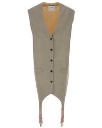 Moschino - Oversize Wol Satijn Vest - Lyst