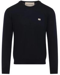 Valentino - Vlogo Patch Ronde Hals Trui - Lyst