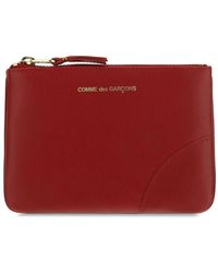 Comme des Garçons - Accessoires ,Rood ,Leer Rode Leren Portemonnee - Lyst