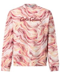 carlo colucci - Bedruckter sweatshirt mit logo-patch - Lyst