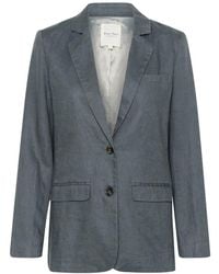 Part Two - Turbulentie Linnen Blazer Jas - Lyst