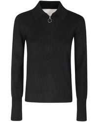 Semicouture - Truien & Vesten ,Zwart ,Gebreide Trui Met Ronde Hals - Lyst