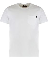 Moorer - T-Shirt Met Ronde Hals Van Katoen - Lyst