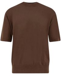 Laneus - Tops ,Bruin ,Katoen T-Shirt 100% Katoen - Lyst