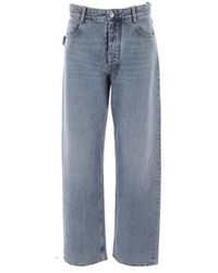 Bottega Veneta - Weite jeans in hellblauem denim - Lyst