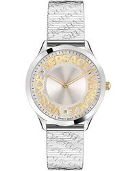 Versace - Versce armbanduhr logo halo 38 mm silber ve2o00422 - Lyst