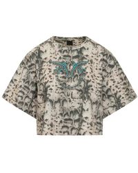Pinko - Tops ,Veelkleurig ,Terni T-Shirt - Lyst